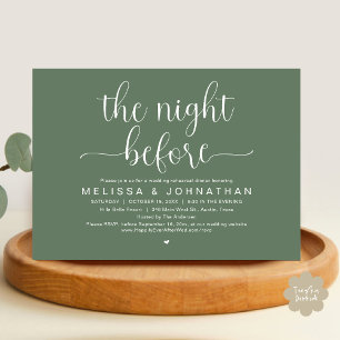 The Night Before, Wedding Rehearsal Dinner Invitation
