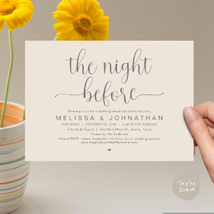 The Night Before, Wedding Rehearsal Dinner Invitation