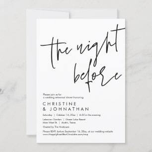 The Night Before, Wedding Rehearsal Dinner Invitation
