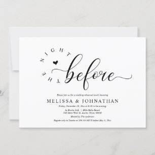 The Night Before, Wedding Rehearsal Dinner Invitation