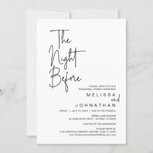 The Night Before, Wedding Rehearsal Dinner Invitation