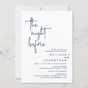 The Night Before, Wedding Rehearsal Dinner Invitation
