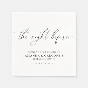 The Night Before Wedding Rehearsal Dinner Napkin