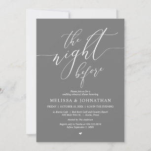The Night Before, Wedding Rehearsal Dinner Party Invitation