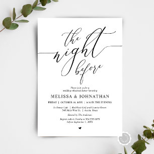The Night Before, Wedding Rehearsal Dinner Party Invitation
