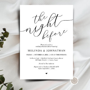 The Night Before, Wedding Rehearsal Dinner Party Invitation