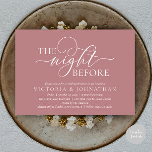 The Night Before, Wedding Rehearsal Dinner Party Invitation