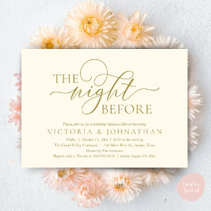 The Night Before, Wedding Rehearsal Dinner Party Invitation