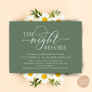 The Night Before, Wedding Rehearsal Dinner Party Invitation