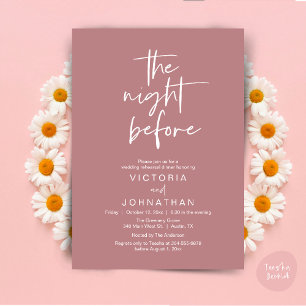 The Night Before, Wedding Rehearsal Dinner Party Invitation