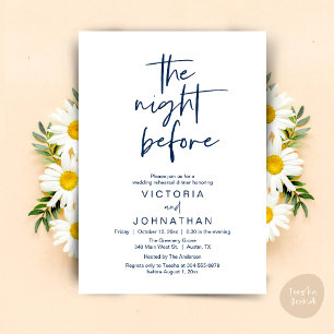 The Night Before, Wedding Rehearsal Dinner Party Invitation