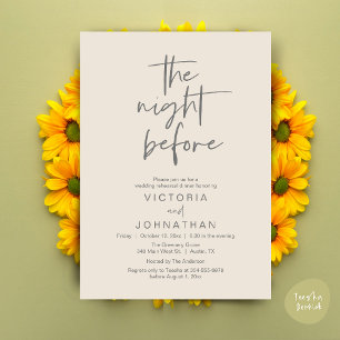 The Night Before, Wedding Rehearsal Dinner Party Invitation