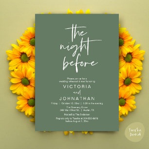 The Night Before, Wedding Rehearsal Dinner Party Invitation