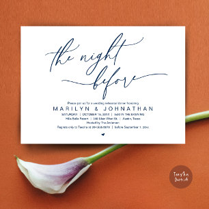 The Night Before, Wedding Rehearsal Dinner Party Invitation