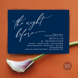 The Night Before, Wedding Rehearsal Dinner Party Invitation