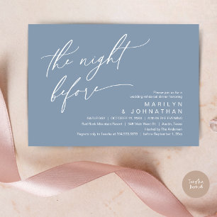The Night Before, Wedding Rehearsal Dinner Party Invitation