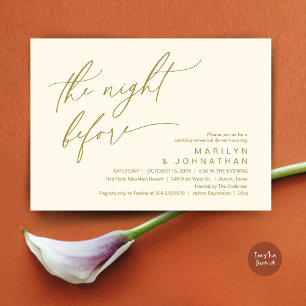 The Night Before, Wedding Rehearsal Dinner Party Invitation