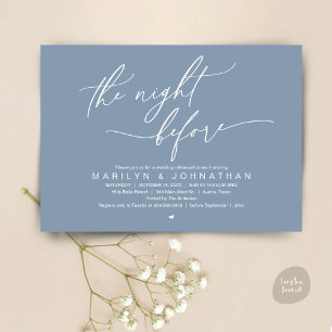 The Night Before, Wedding Rehearsal Dinner Party Invitation