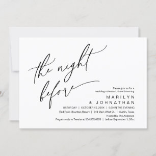 The Night Before, Wedding Rehearsal Dinner Party Invitation