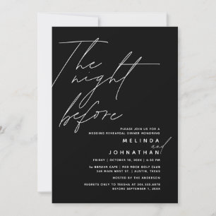 The Night Before Wedding Rehearsal Dinner Party t1 Invitation