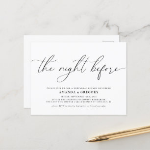 The Night Before Wedding Rehearsal Dinner Postcard