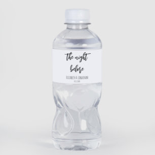 The Night Before Wedding Rehearsal Dinner Water Bottle Label