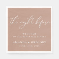 The Night Before Wedding Rehearsal Dinner Welcome 