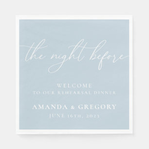 The Night Before Wedding Rehearsal Dinner Welcome Napkin