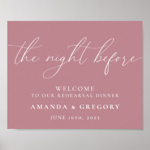 The Night Before Wedding Rehearsal Dinner Welcome  Poster