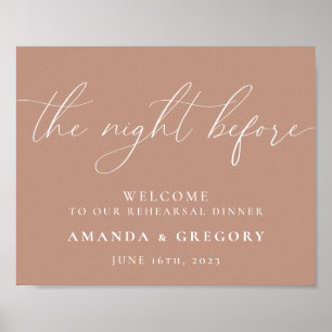 The Night Before Wedding Rehearsal Dinner Welcome  Poster
