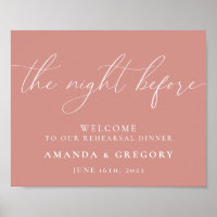 The Night Before Wedding Rehearsal Dinner Welcome 