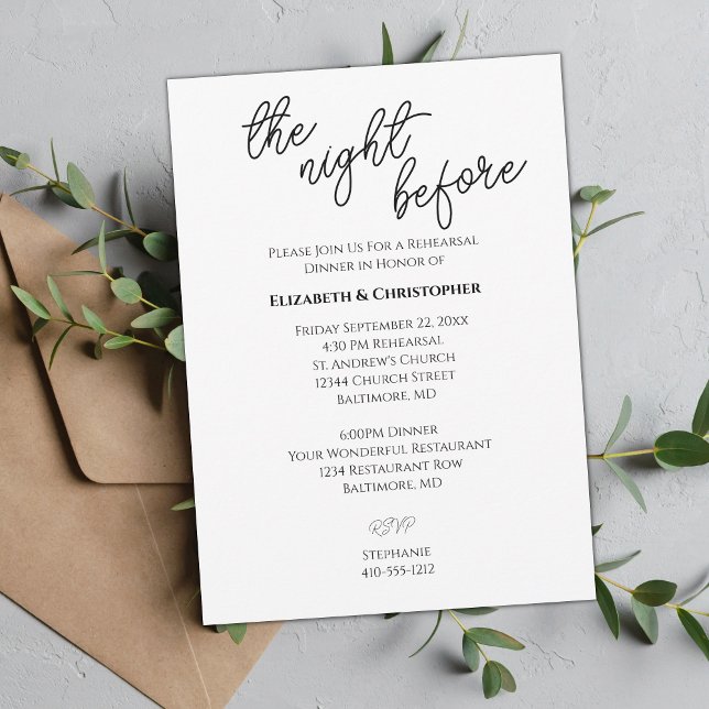 The Night Before Wedding Rehearsal Invitation (Creator Uploaded)