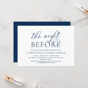 The Night Before, Wedding Rehearsal Party Dinner I Invitation