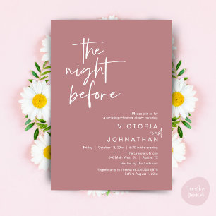 The Night Before, Wedding Rehearsal Party Dinner Invitation