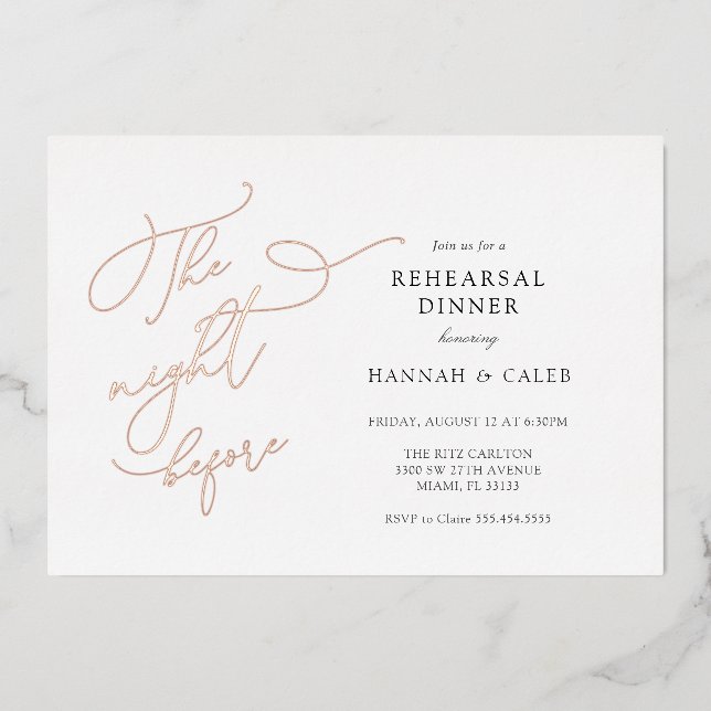 The Night Before Wedding Rehearsal Real (Front)