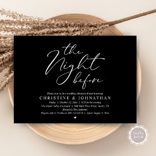 The Night Before Wedding Rehearsal Romantic Dinner Invitation