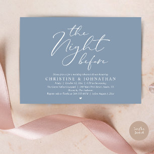 The Night Before Wedding Rehearsal Romantic Dinner Invitation
