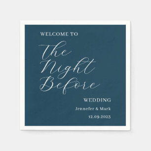 The Night Before Wedding Rehearsal Welcome Napkin