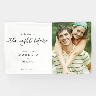 The Night Before with Photo for Wedding Rehearsal Banner
