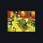 The Night Cafe by Vincent van Gogh Canvas Print<br><div class="desc">The Night Cafe,  fine art painting by Vincent van Gogh</div>