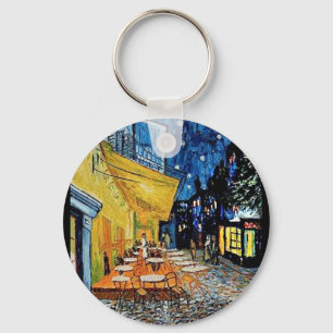 The Night Cafe, Fine Art by Van Gogh Key Ring