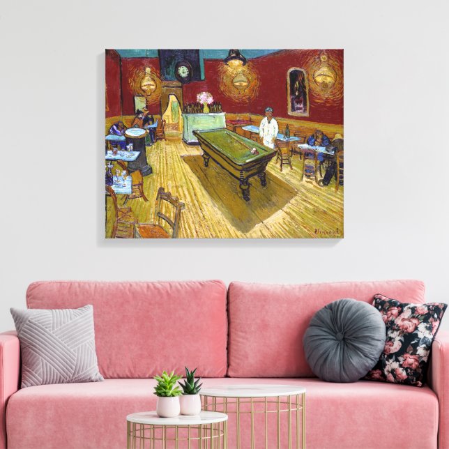 The Night Cafe | Van Gogh | Canvas Print (Insitu(LivingRoom))