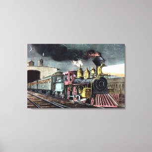 The Night Express: The Start Canvas Print