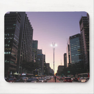 The Night In The Paulista Avenue - Sao Paulo Mouse Mat