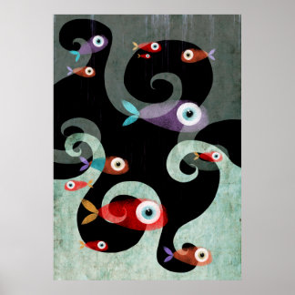 The night is colourful poster
