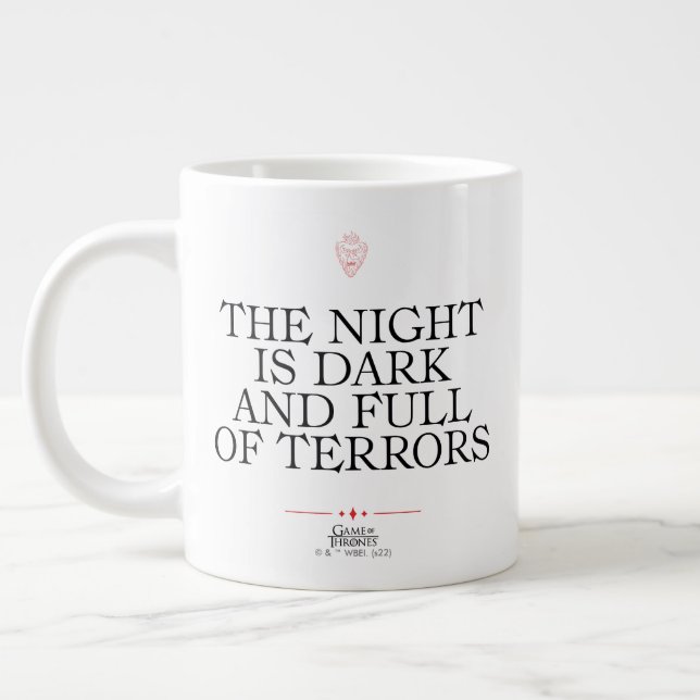 The Night is Dark and Full of Terrors Large Coffee Mug (Left)