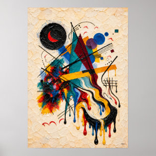 The Night Loses Its Shape Flowing Moon Design Poster