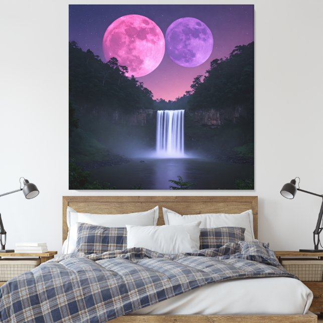 The Night Moons  Canvas Print (Insitu(Bedroom))