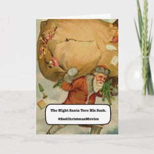 The Night Santa Tore His Sack Christmas Card