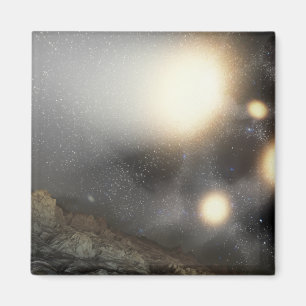 The night sky as seen from a hypothetical plane magnet